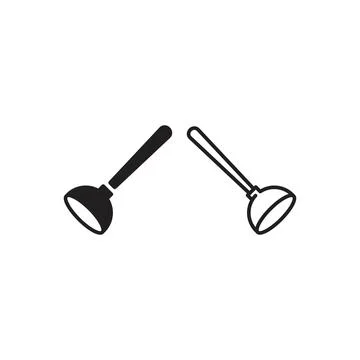 Plunger. Vector icon template Stock Illustration
