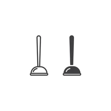 Plunger. Vector icon template Stock Illustration