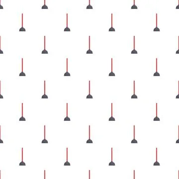 Plungers forming a seamless pattern on white background Illustration