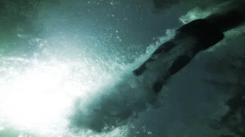 Plunging 80 fps slowmotion Stock Footage 55557662