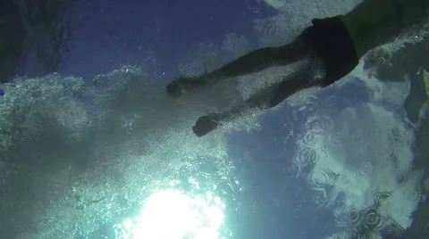 Plunging blue Stock Footage 55636469