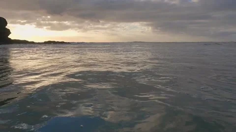 Plunging into ocean waves HD footage Stock Footage 211813547