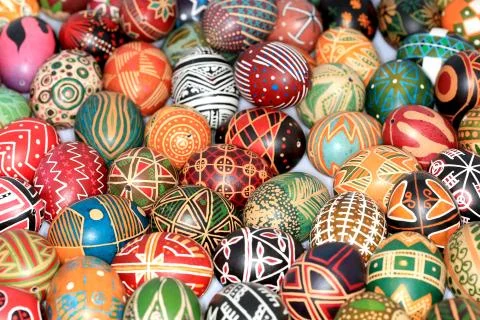 Plural - Ukrainian Easter eggs Stock Photos