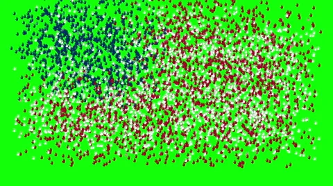 Plurality of voting hands forming American flag waving in the wind and fly back Video stock 61798753