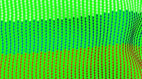 Plurality of voting palms forming Russian flag waving in the wind and fly back. 스톡 동영상 67094020