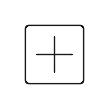 Plus Add Icon Ideal for Adding New Features and Items Illustrazione stock