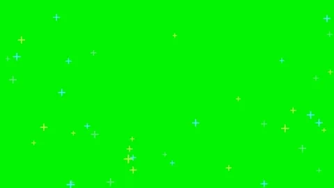 Plus add icons floating on green screen overlay 4K Видео 336624906