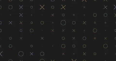 Plus and circle pattern animated background in dark style. Stock Footage 169792093