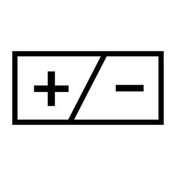 Plus and minus button interface. Box plus and minus sign Stock Illustration