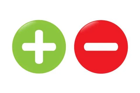 Plus and minus icon vector design Stock Illustration