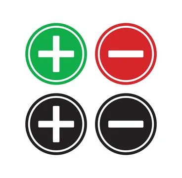 Plus and Minus Symbols Stock Illustration