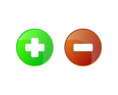 Plus and minus vector icon in modern design style for web site and mobile app Stock Illustration