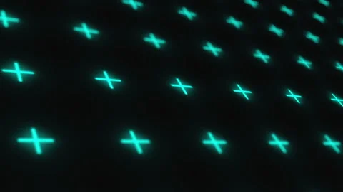 Plus, black background and geometric texture pattern moving, art and shape on Stock Footage 276648481