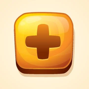 Plus Button Stock Illustration