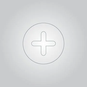 Plus circle icon 스톡 일러스트