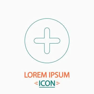 Plus computer symbol Stock-Illustration