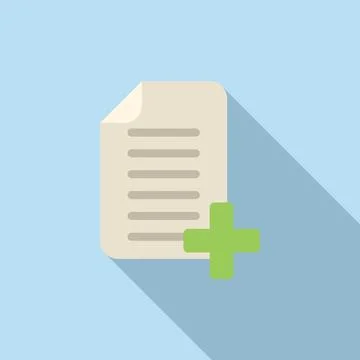 Plus data icon flat vector. Web interface イラスト素材