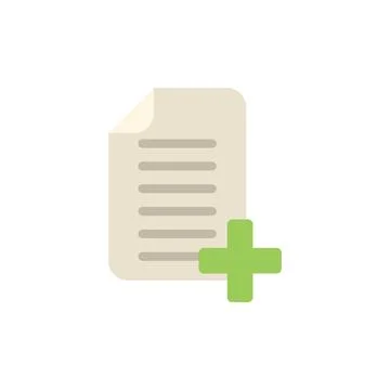 Plus data icon flat vector. Web interface Illustrazione stock