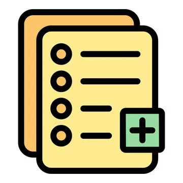 Plus document icon vector flat Illustrazione stock