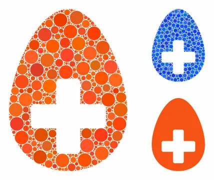Plus egg Composition Icon of Circle Dots イラスト素材