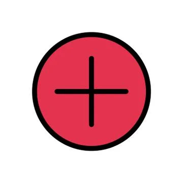 Plus flat color icon Stock-Illustration