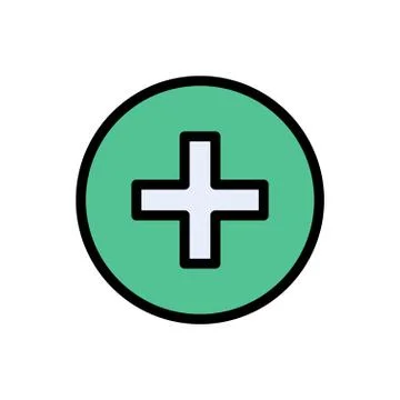 Plus flat color icon Stock-Illustration