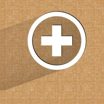 Plus. Flat modern web design on a flat geometric abstract background Stock Illustration