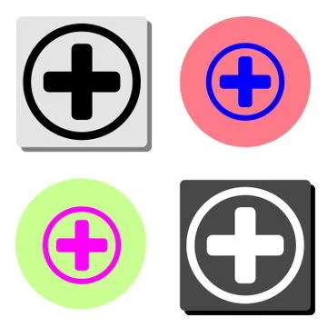 Plus. flat vector icon Stock Illustration