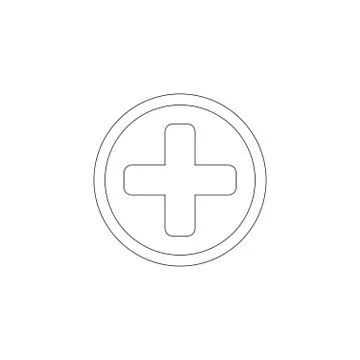 Plus. flat vector icon Stock Illustration