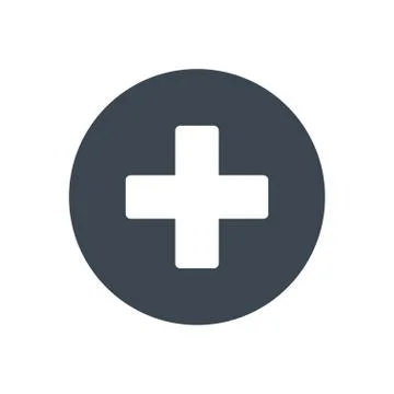 Plus glyph colour icon Stock-Illustration