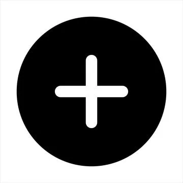 Plus glyph icon vector illustration isolated on white background 스톡 일러스트