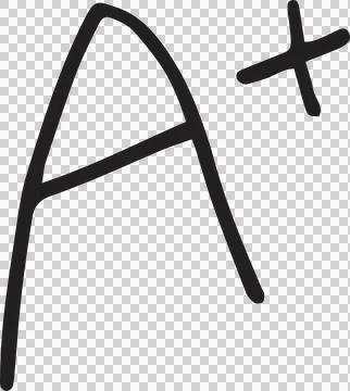A plus grade on white background Stock Photos