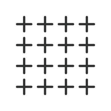 Plus grid pattern, icon in line design. plus, grid, pattern, geometric, minimal Illustrazione stock