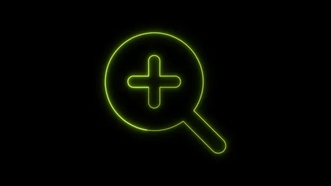Plus icon animated on a black background. Stock Footage 274428740