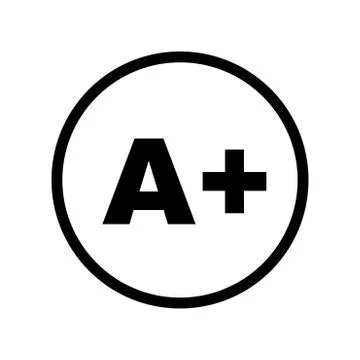 Plus A Icon in Circle line - vector iconic design Stock Illustration