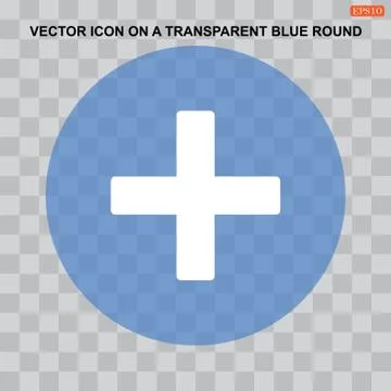 Plus icon, the cross, add, delete, close, zoom, vector  flat design style Stock Illustration