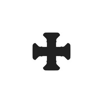 Plus icon. Cross sign. Simple style Christian holiday poster background sym.. Stock Illustration