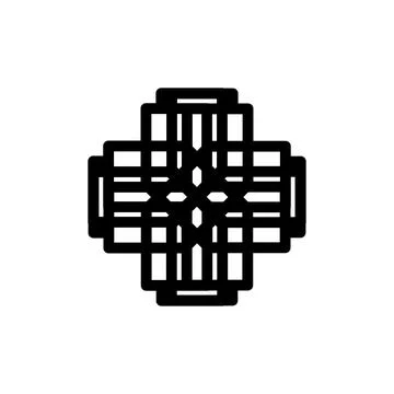 Plus icon. Cross sign. Simple style Christian holiday poster background sym.. Stock Illustration