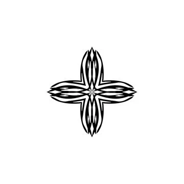 Plus icon. Cross sign. Simple style Christian holiday poster background sym.. Illustrazione stock