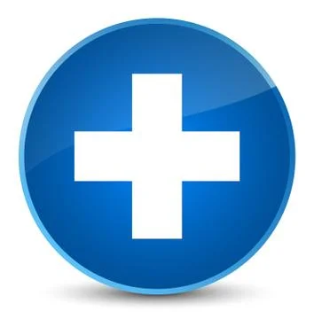 Plus icon elegant blue round button 스톡 일러스트
