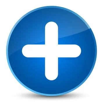 Plus icon elegant blue round button 스톡 일러스트