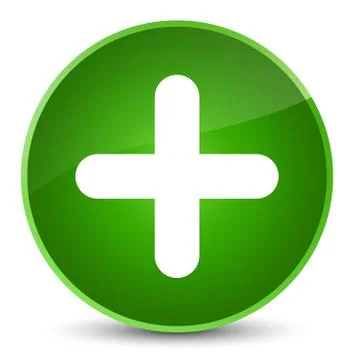 Plus icon elegant green round button Illustrazione stock