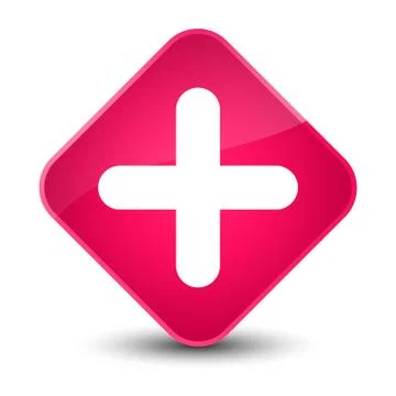 Plus icon elegant pink diamond button Illustrazione stock