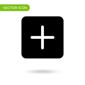 Plus icon. minimal and creative icon isolated on white background. vector ill Stock Illustration