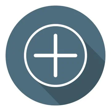Plus Icon. Outline Flat Style. Vector illustration for Your Design, Web, App. Stock Illustration