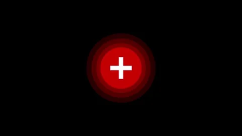 Plus icon pulse button, plus icon for website and mobile design animation on bla Stock Footage 306527895