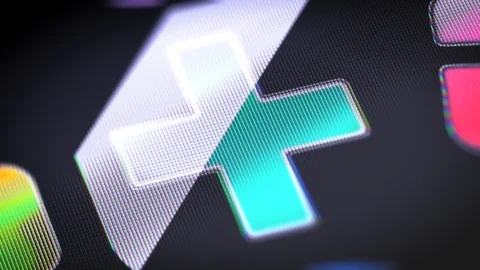 The plus icon on the Screen. 4K Resolution. Encoder Prores 4444. Looping. Stock Footage 86196102