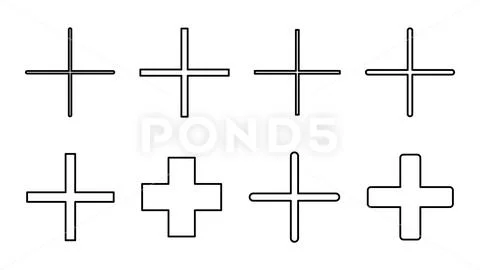 Plus Icon set. Add plus icon Illustrazione stock