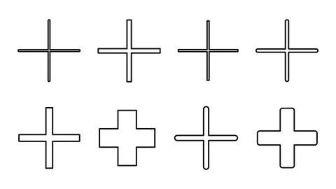 Plus Icon set. Add plus icon Stock Illustration