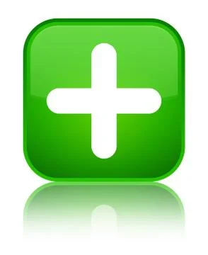 Plus icon special green square button 스톡 일러스트